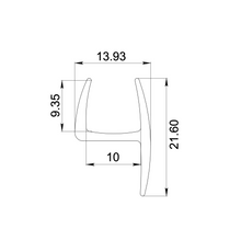 Cargar imagen en el visor de la galería, Perfil Policarbonato 9mm Aleta Rígida h SKU:1121