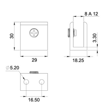 Cargar imagen en el visor de la galería, Conector Corto Muro a Vidrio Paipid SKU:1275