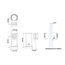 Cargar imagen en el visor de la galería, Conector Pipeta Morelos para Vidrio Satin SKU: 1184