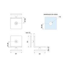 Cargar imagen en el visor de la galería, Conector Recto Vidrio a Vidrio SKU:1161