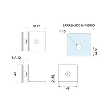 Cargar imagen en el visor de la galería, Conector Recto para Fijos con Base Satin SKU: 1106