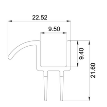 Cargar imagen en el visor de la galería, Perfil Policarbonato 9mm Doble Aleta Flex Rig SKU:1120