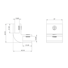 Cargar imagen en el visor de la galería, Conector L para Vidrio de 10mm SKU:1061
