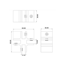 Cargar imagen en el visor de la galería, Conector x para vidrio de 10mm SKU:1063
