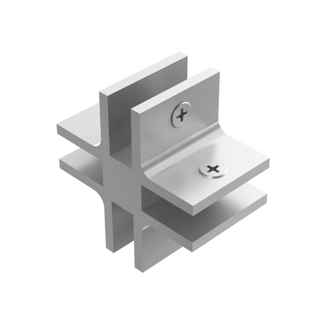 Conector x para vidrio de 10mm SKU:1063