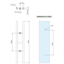 Cargar imagen en el visor de la galería, Jaladera Tubo Acero Inoxidable 1/ 1/4 T304  (80cm) SKU:2226
